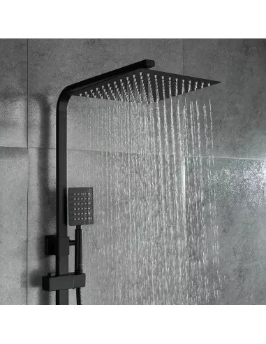 Душева система Frap F24802-6 з виливом, чорний