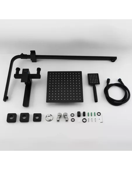 Душевая система Frap F24802-6 с изливом, черный Душевая система Frap F24802-6 с изливом, черный