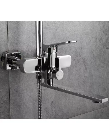 Душевая система Frap F2461 с изливом, хром