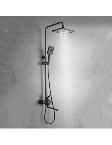 Душева система Frap F2471-6 з виливом, чорний