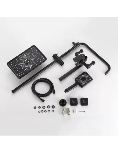 Душева система Frap F2471-6 з виливом, чорний