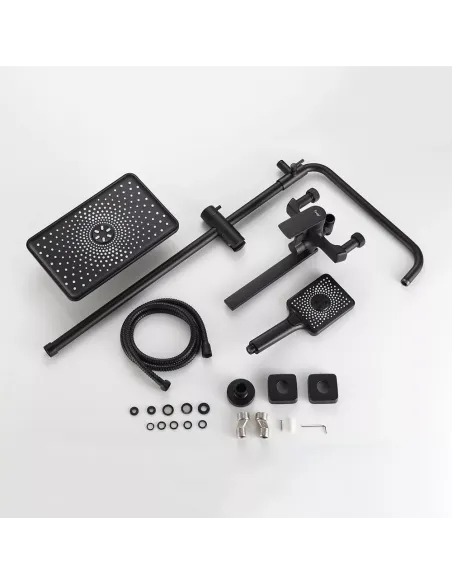 Душева система Frap F2471-6 з виливом, чорний