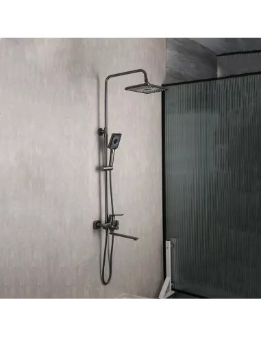 Душевая система Frap F2471-9 с изливом, графит