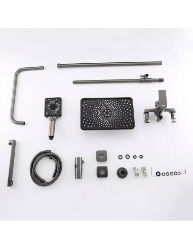 Душевая система Frap F2471-9 с изливом, графит