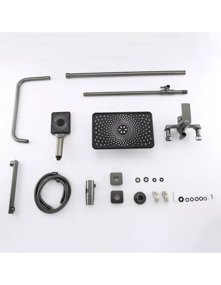 Душевая система Frap F2471-9 с изливом, графит