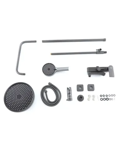 Душевая система Frap F2475-9 с изливом, графит
