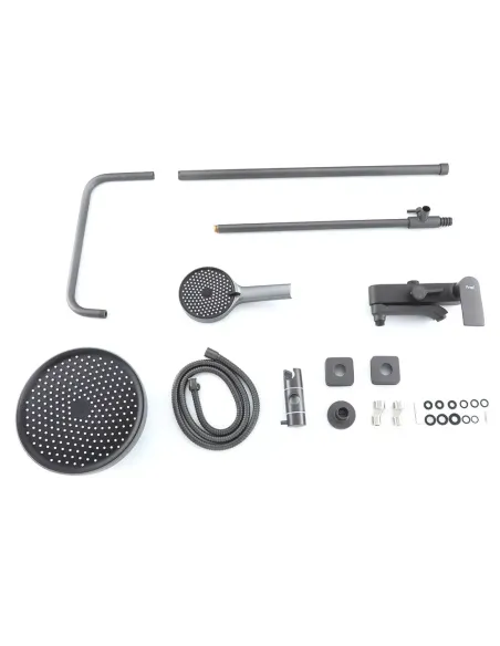 Душевая система Frap F2475-9 с изливом, графит