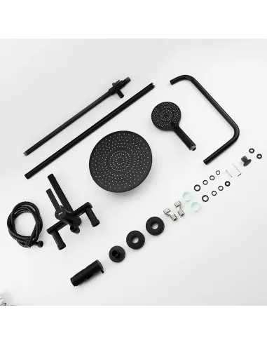 Душева система Frap F2467-6 з виливом, чорний