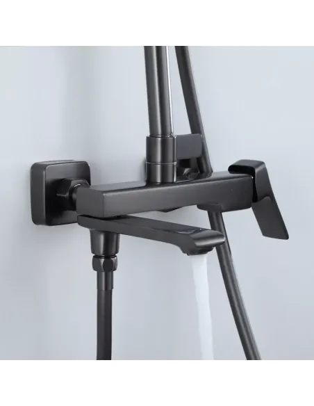 Душевая система Frap F2484-9 с изливом, серый