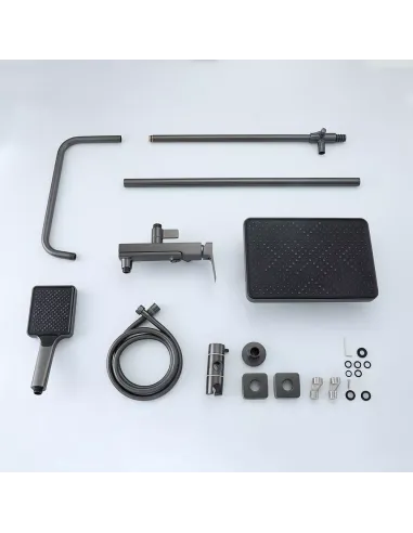 Душевая система Frap F2484-9 с изливом, серый