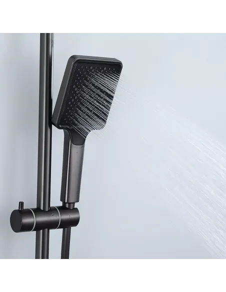 Душева система Frap F2484-9 з виливом, сірий