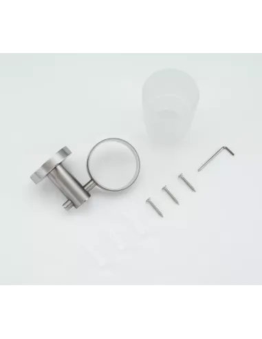 Стакан для ванной комнаты Frap F30106, нержавеющая сталь, сатин