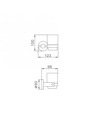 Склянка для ванної кімнати Frap F30106, нержавіюча сталь, сатин