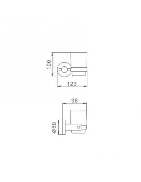 Стакан для ванной комнаты Frap F30106, нержавеющая сталь, сатин