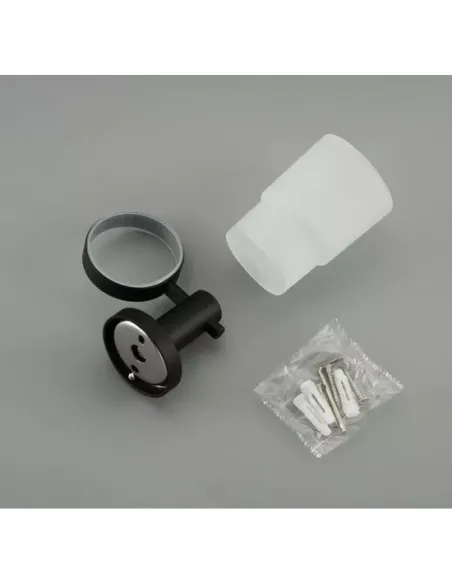 Склянка для ванної кімнати Frap F30206, нержавіюча сталь, чорний