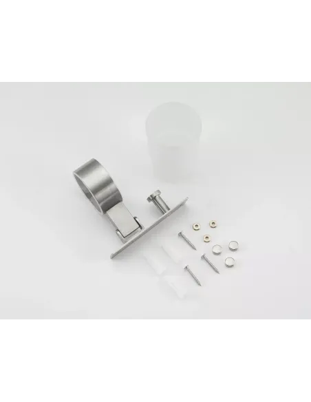 Склянка для ванної кімнати Frap F30406 з гачком, нержавіюча сталь.