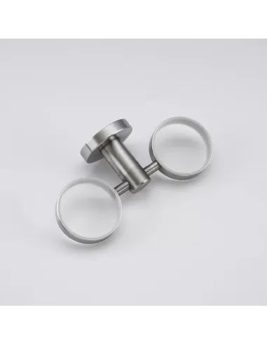 Склянка для ванної кімнати Frap F30108 подвійна, нержавіюча сталь.