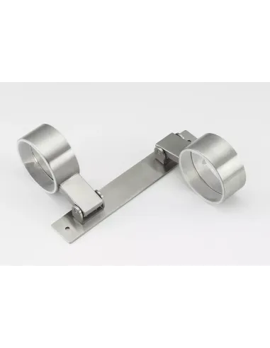 Стакан для ванной комнаты Frap F30408 двойной поворотный, нержавеющая сталь