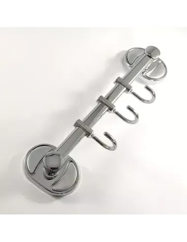 Планка з гачками Frap F1915-3, 240 мм, хром, 3 гачки