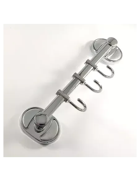 Планка с крючками Frap F1915-3, 240 мм, хром, 3 крючка