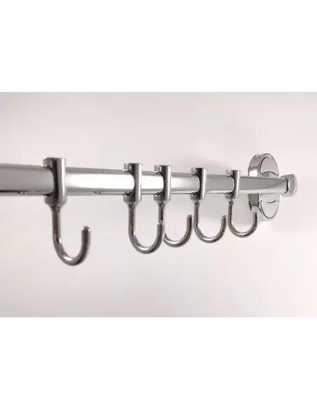 Планка з гачками Frap F1915-6, 450 мм, хром, 6 гачків