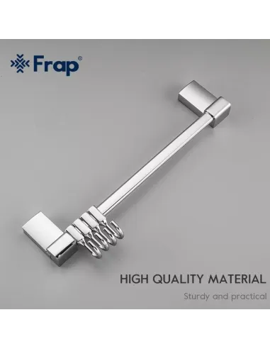 Планка с крючками Frap F1815-4, 284 мм, хром, 4 крючка