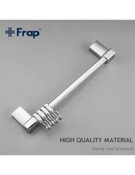 Планка з гачками Frap F1815-4, 284 мм, хром, 4 гачки