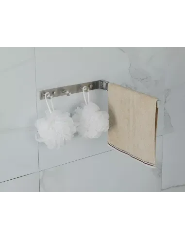 Планка з гачками Frap F30418, 303 мм, сатин, 3 гачки, з поворотним тримачем