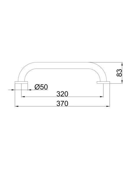 Поручень для ванни Frap F1718, хром, 380 мм