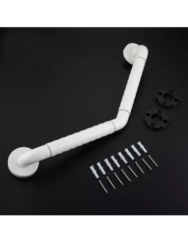 Поручень для ванны изогнутый Frap F8121, пластик, белый, 600 мм