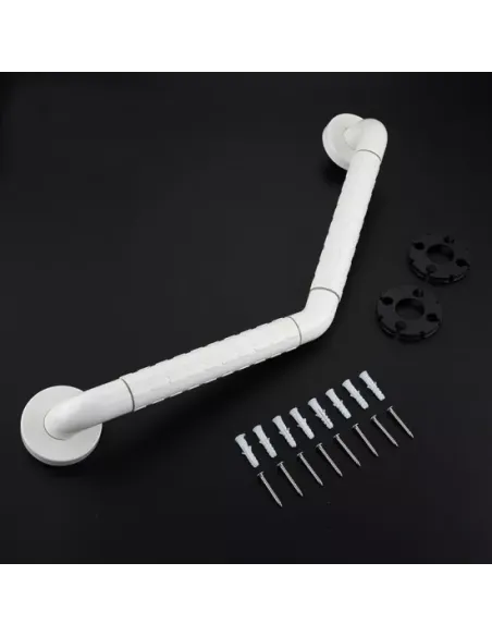 Поручень для ванны изогнутый Frap F8121, пластик, белый, 600 мм