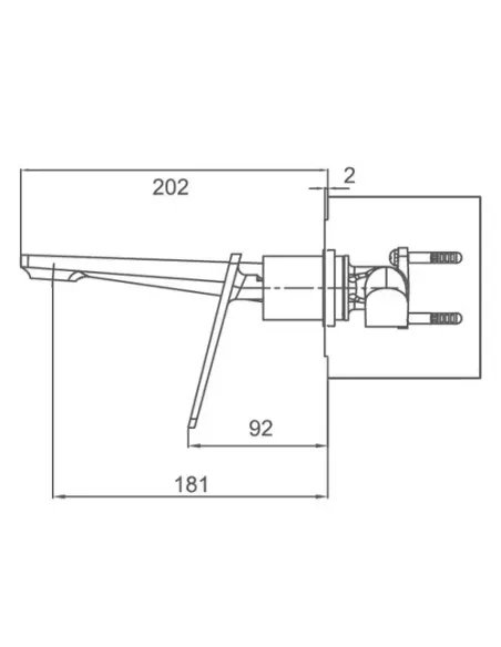 Змішувач для умивальника Frap F1058-22 прихованого монтажу, білий