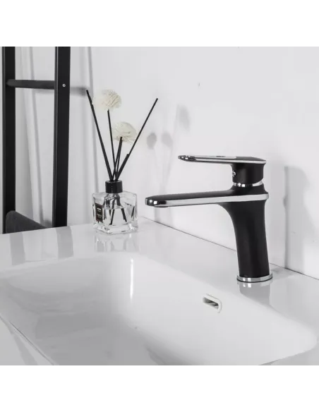 Змішувач для умивальника Frap F1049-6, одноважільний, чорний