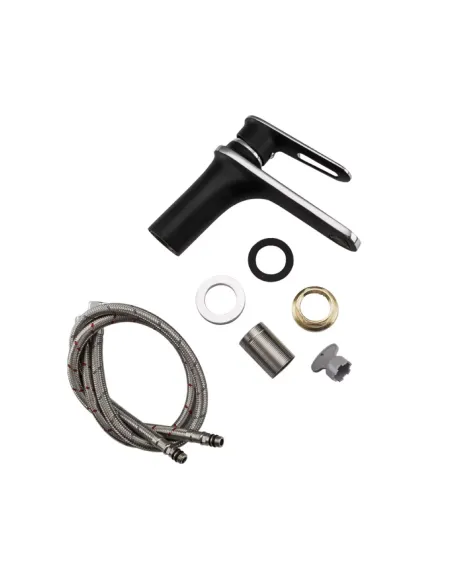 Змішувач для умивальника Frap F1049-6, одноважільний, чорний