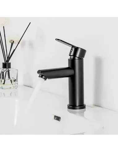 Змішувач для умивальника Frap F10801-6, одноважільний, чорний