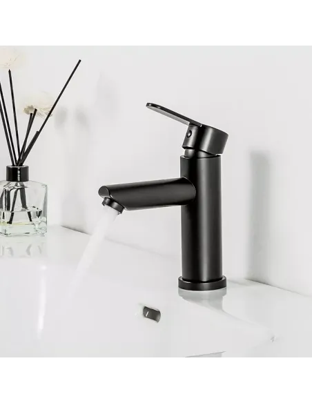 Змішувач для умивальника Frap F10801-6, одноважільний, чорний