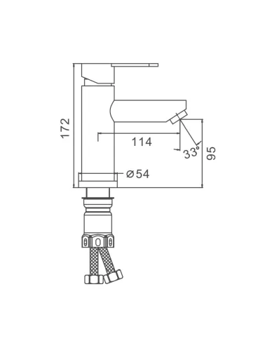 Смеситель для умывальника Frap F10801-6, однорычажный, черный