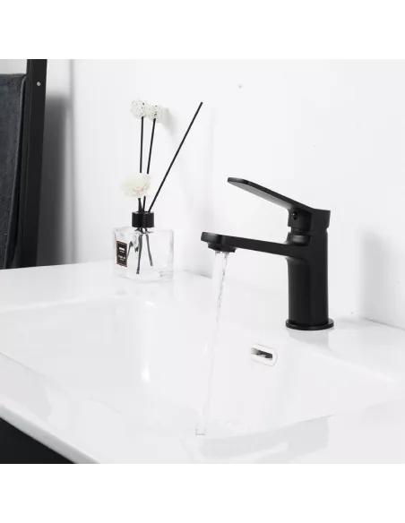 Смеситель для умывальника Frap F1062, однорычажный, черный Смеситель для умывальника Frap F1062, однорычажный, черный