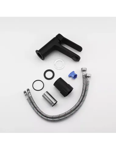 Смеситель для умывальника Frap F1062, однорычажный, черный