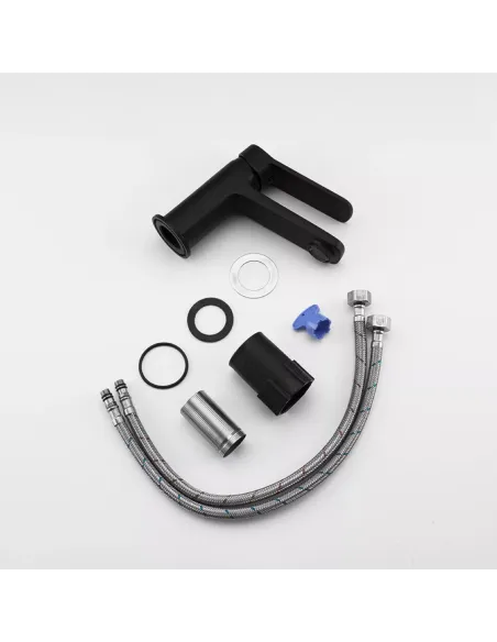 Змішувач для умивальника Frap F1062, одноважільний, чорний