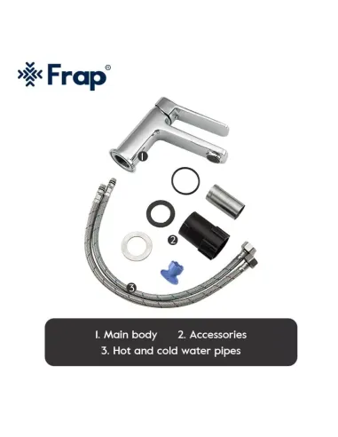 Змішувач для умивальника Frap F1061, одноважільний, хром