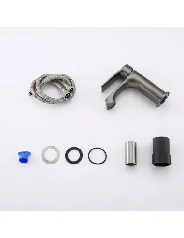 Змішувач для умивальника Frap F1071-9, одноважільний, графіт