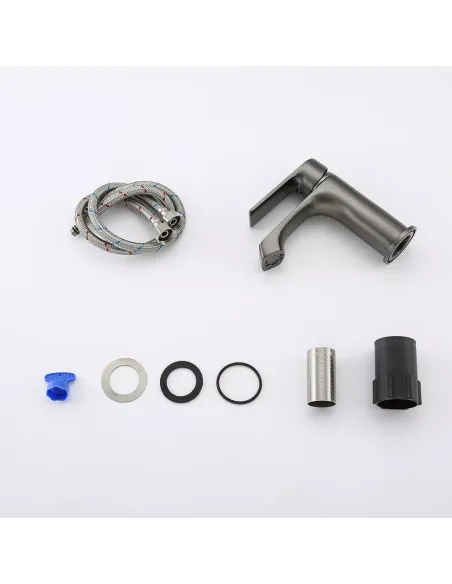 Змішувач для умивальника Frap F1071-9, одноважільний, графіт