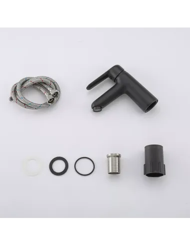 Смеситель для умывальника Frap F1017-6, однорычажный, черный