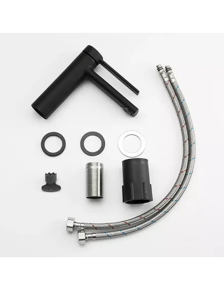 Змішувач для умивальника Frap F1067-6, одноважільний, чорний