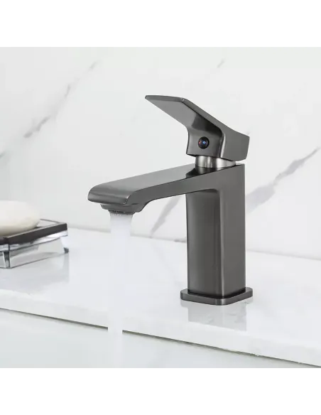 Смеситель для умывальника Frap F1084-9, однорычажный, графит