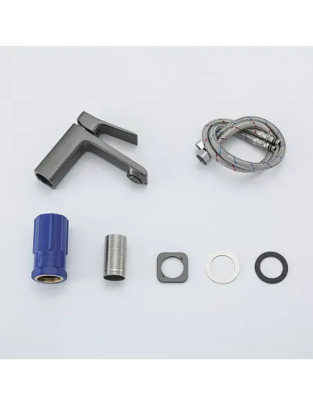 Смеситель для умывальника Frap F1084-9, однорычажный, графит