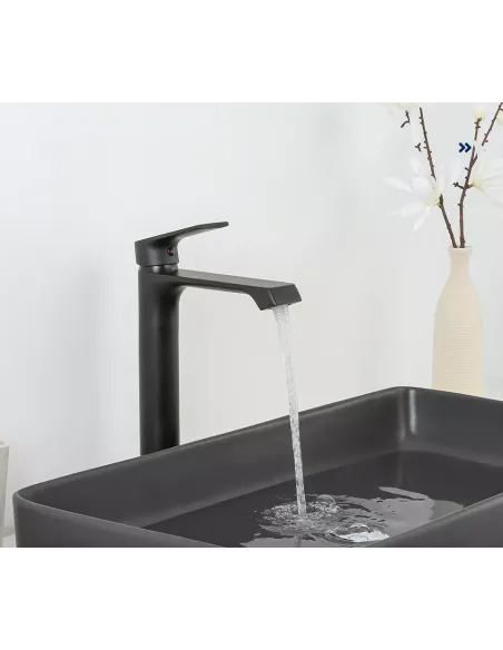 Смеситель для умывальника Frap F1071-26 высокий, однорычажный, черный