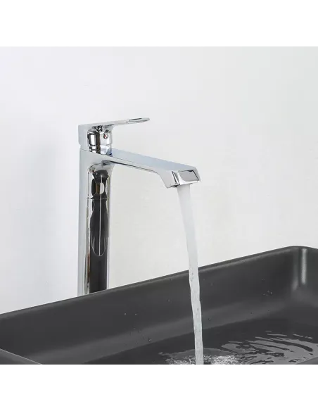 Смеситель для умывальника Frap F1071-2 высокий, однорычажный, хром