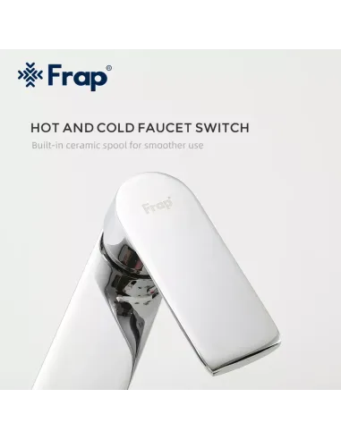 Смеситель для умывальника Frap F1071-2 высокий, однорычажный, хром